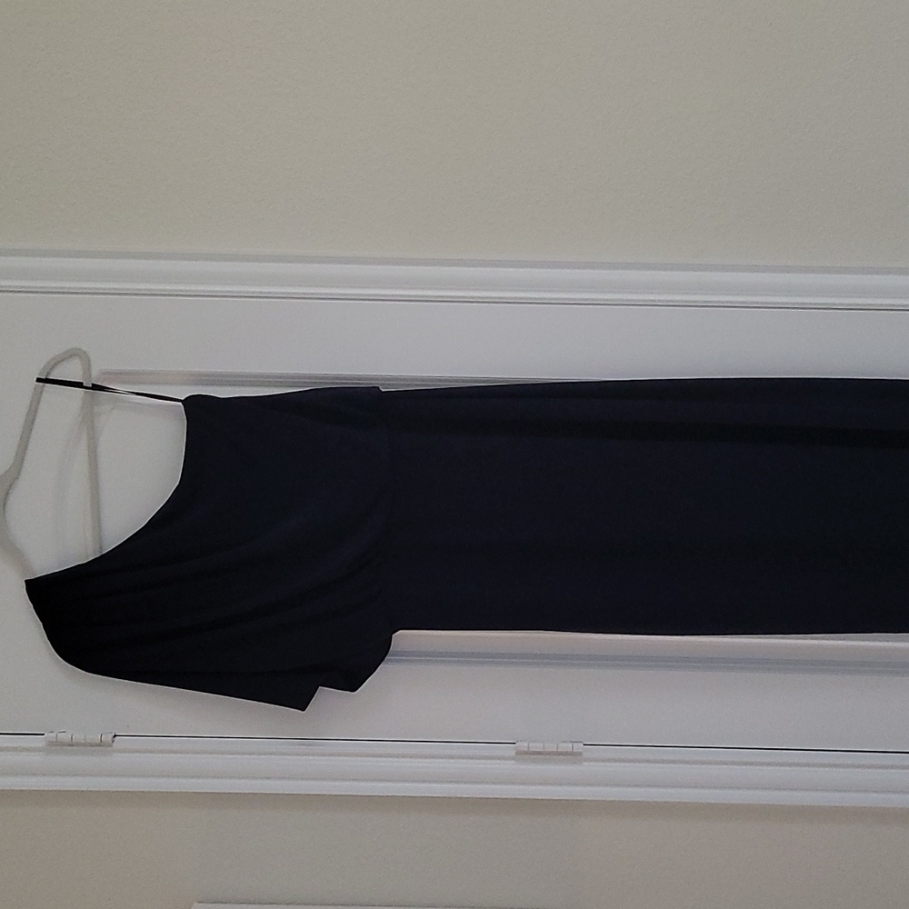 Long Formal Navy Blue Dress by Xscape by Joanna Chen